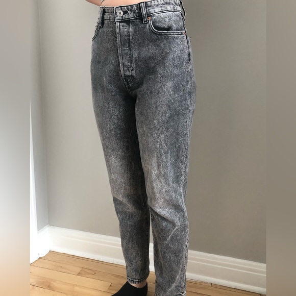 Black washed Mom jeans from H&M, size 8 - Picture 2 of 3